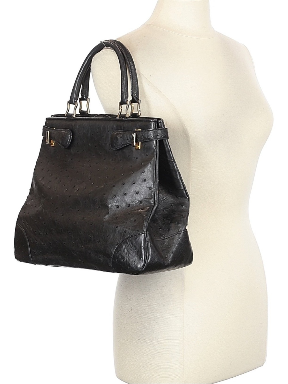 Giorgio’s of Palm Beach Genuine Ostrich Classic Black Handbag MAKE OFFER